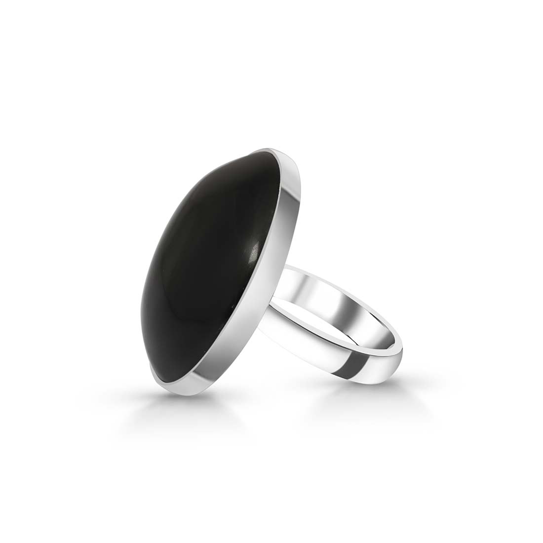 Black Obsidian Adjustable Ring-(BAO-R-31.)