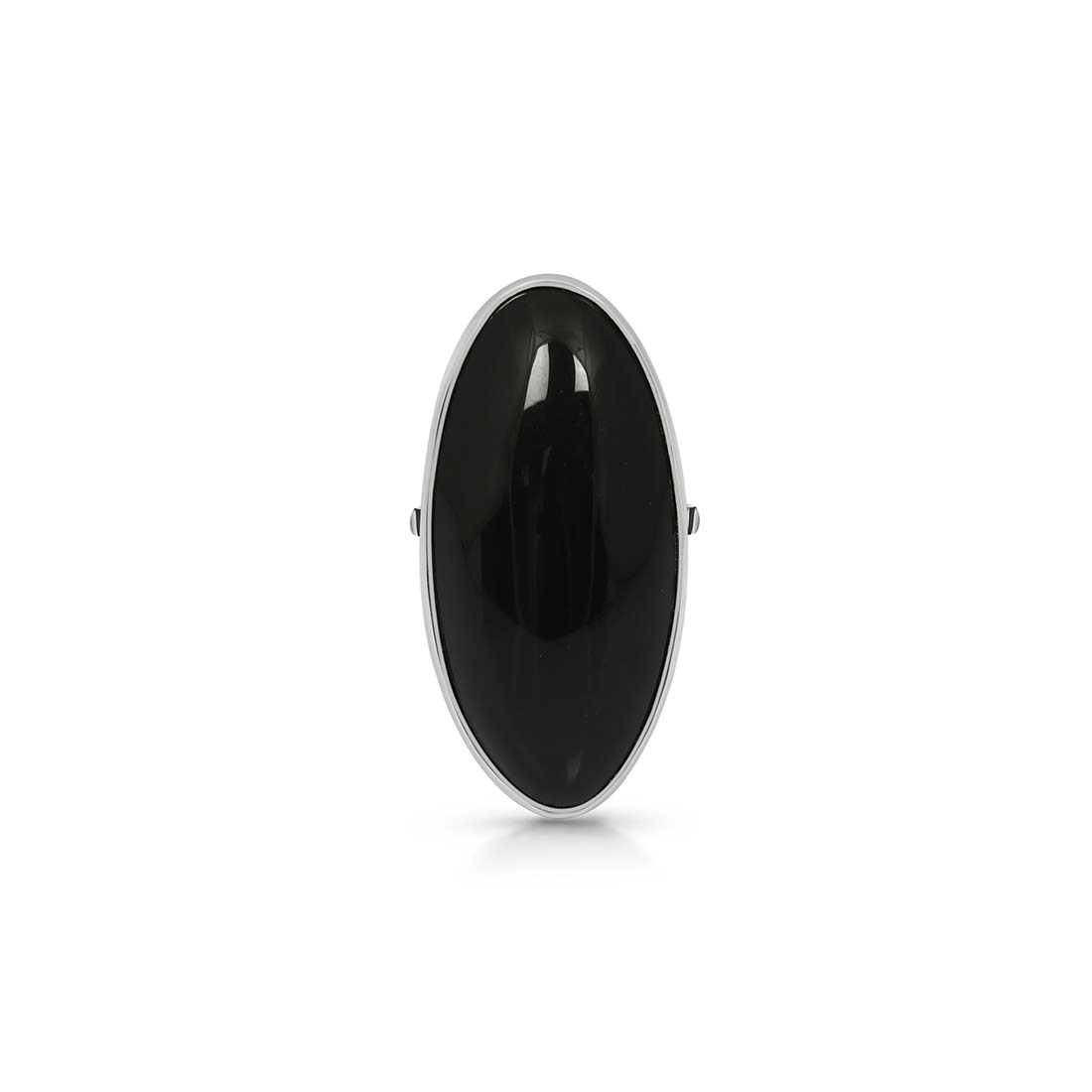 Black Obsidian Adjustable Ring-(BAO-R-35.)