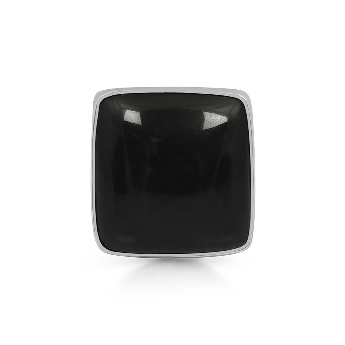 Black Obsidian Adjustable Ring-(BAO-R-36.)