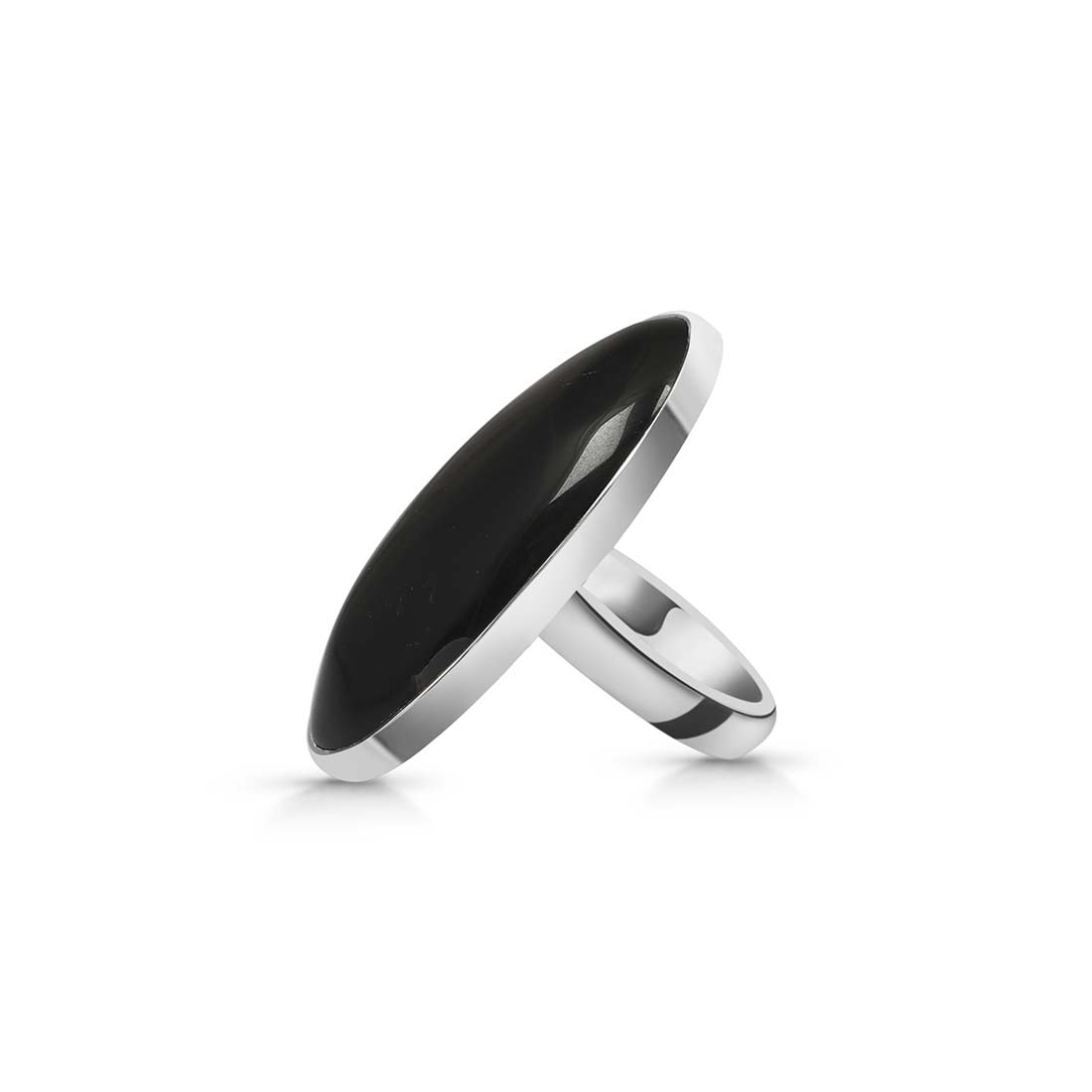 Black Obsidian Adjustable Ring-(BAO-R-5.)