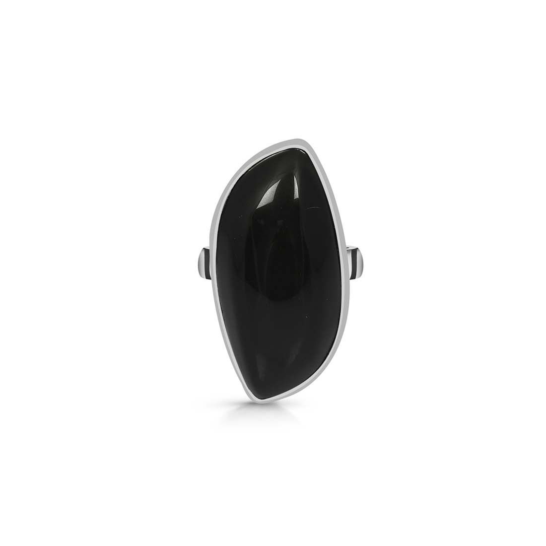 Black Obsidian Adjustable Ring-(BAO-R-6.)