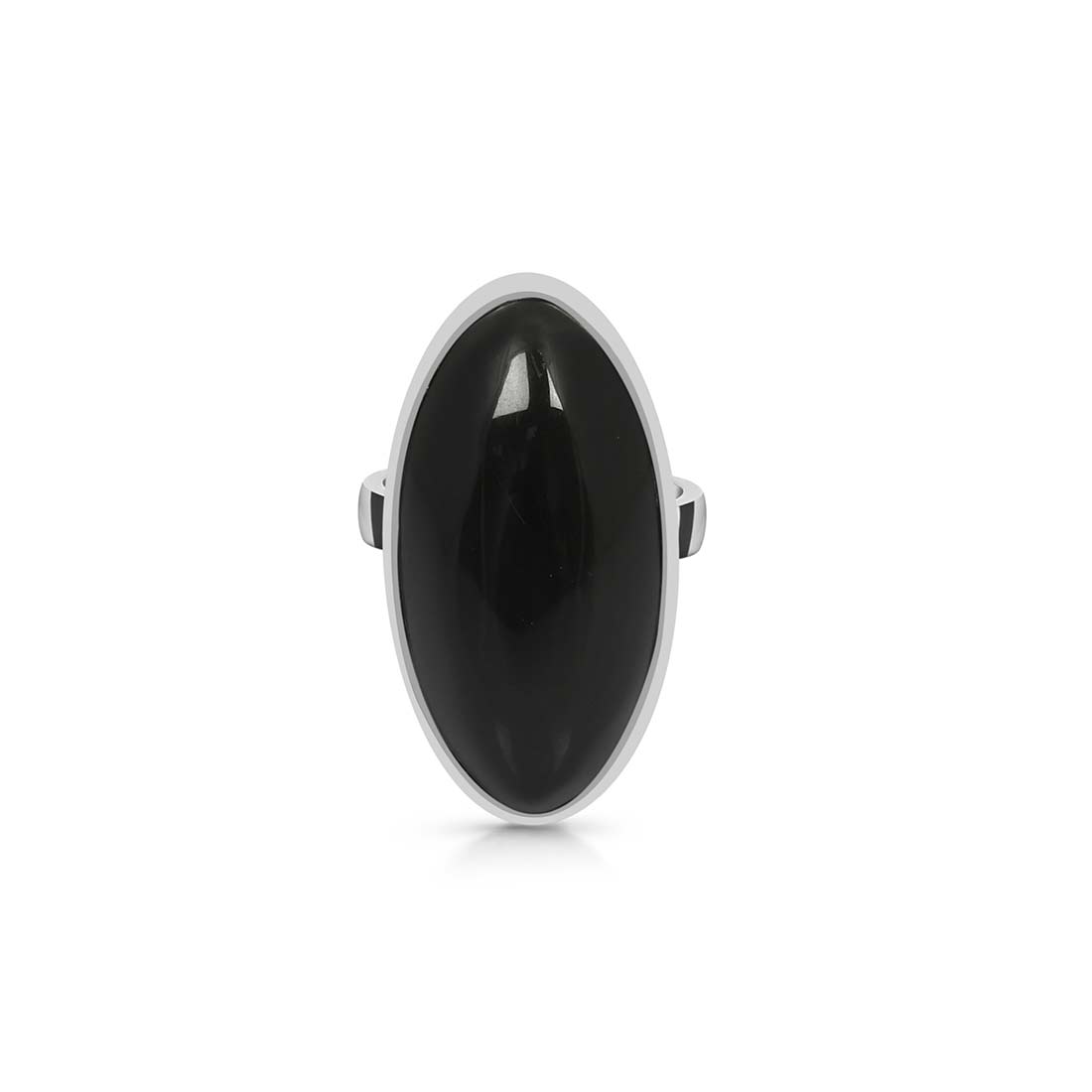 Black Obsidian Adjustable Ring-(BAO-R-7.)