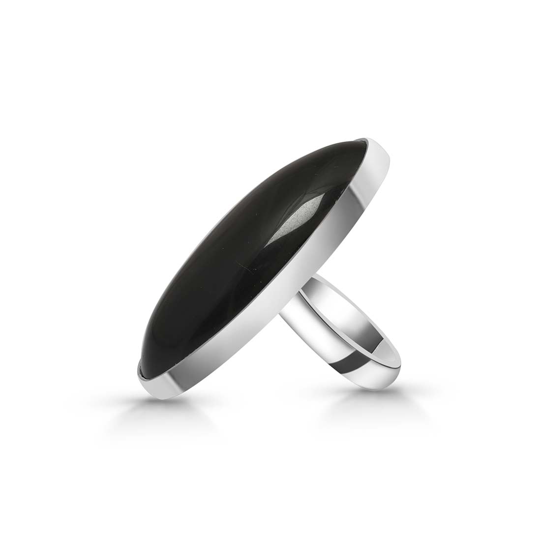 Black Obsidian Adjustable Ring-(BAO-R-8.)