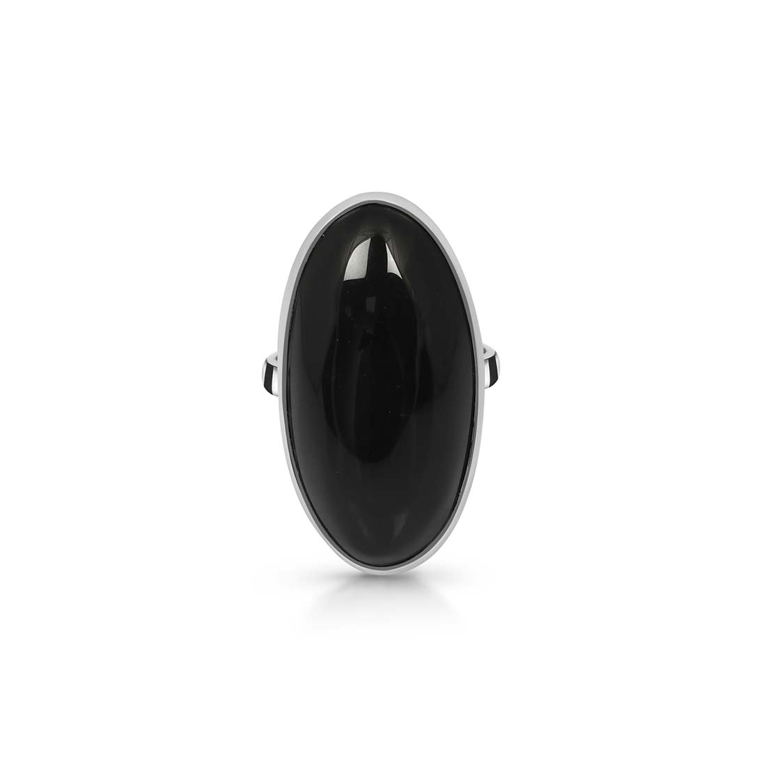 Black Obsidian Adjustable Ring-(BAO-R-9.)