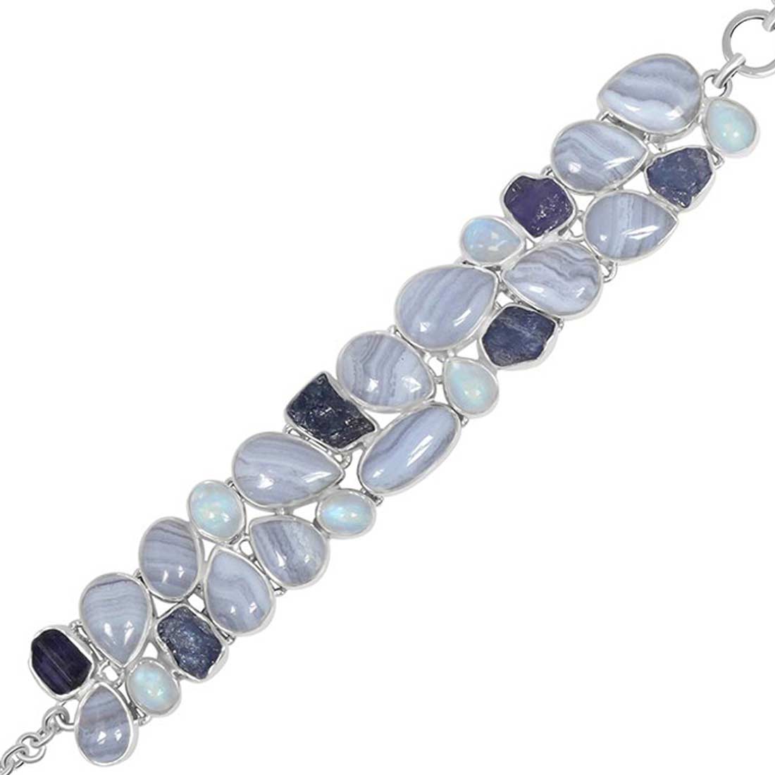 Blue Lace Agate Bracelet-(BLA-B-1)