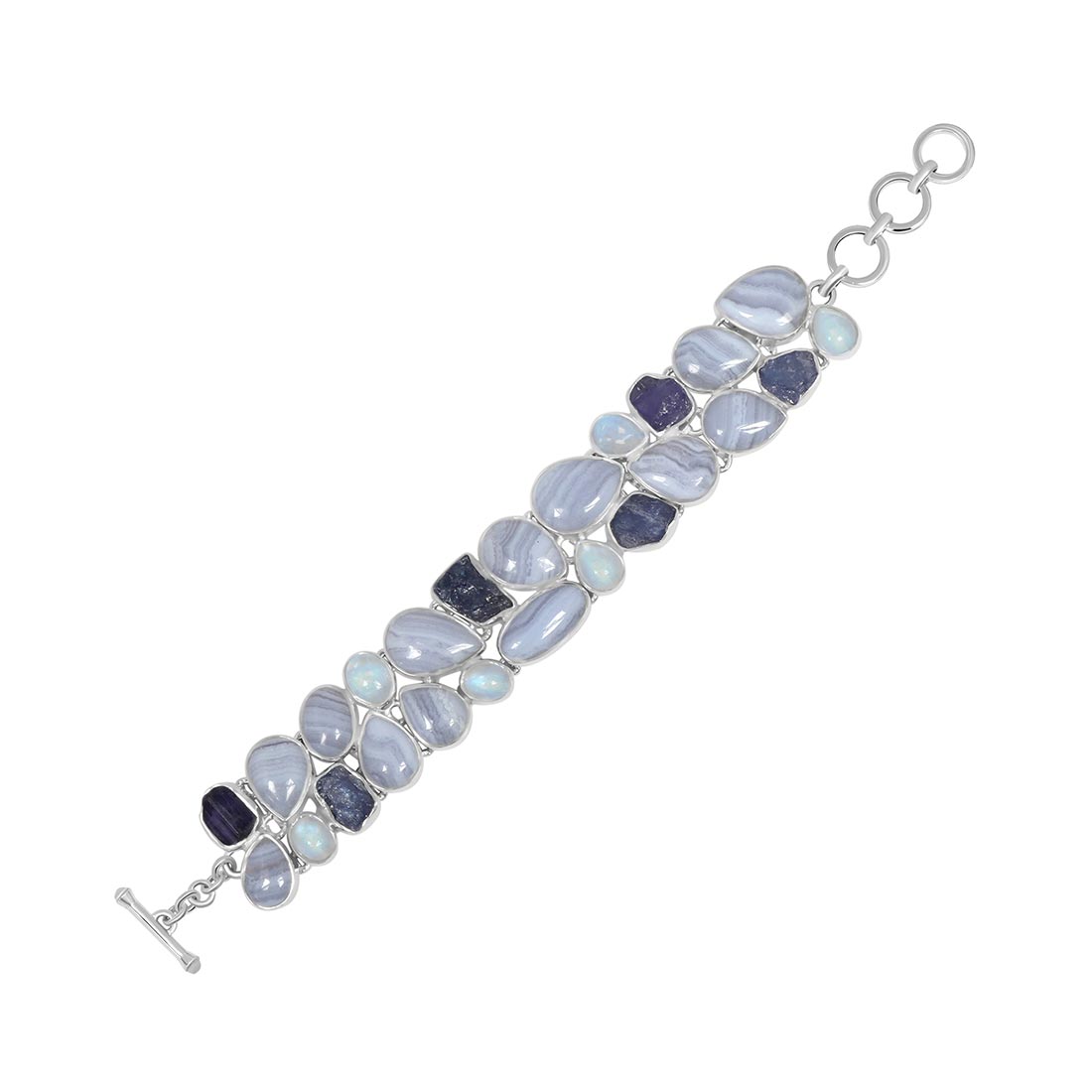 Blue Lace Agate Bracelet-(BLA-B-1)