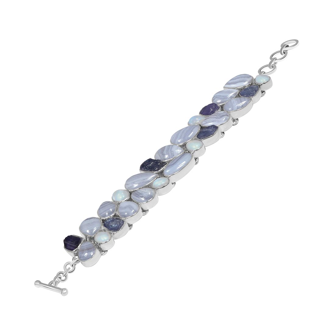 Blue Lace Agate Bracelet-(BLA-B-1)