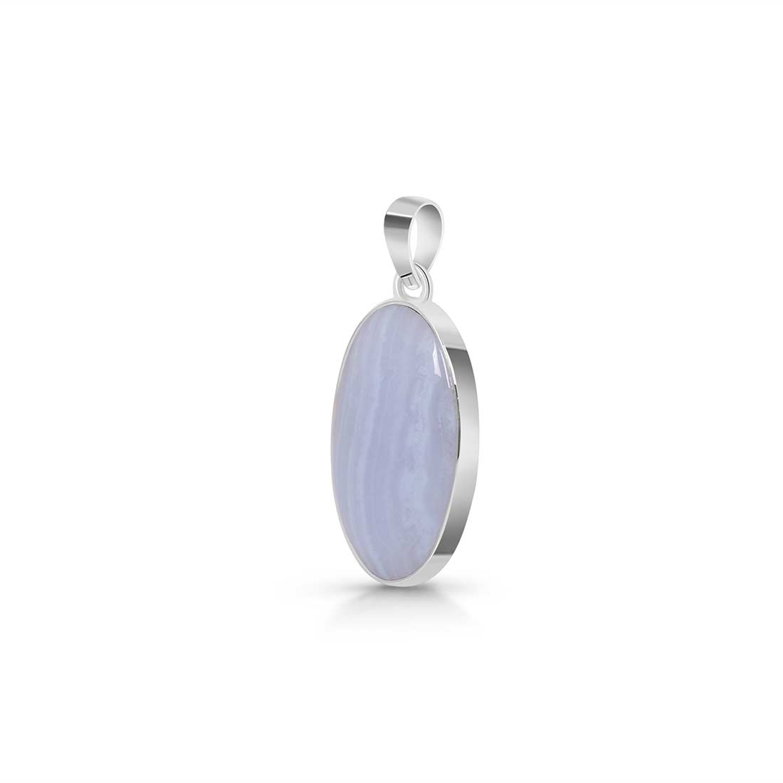 Blue Lace Agate Pendant-(BLA-P-11.)