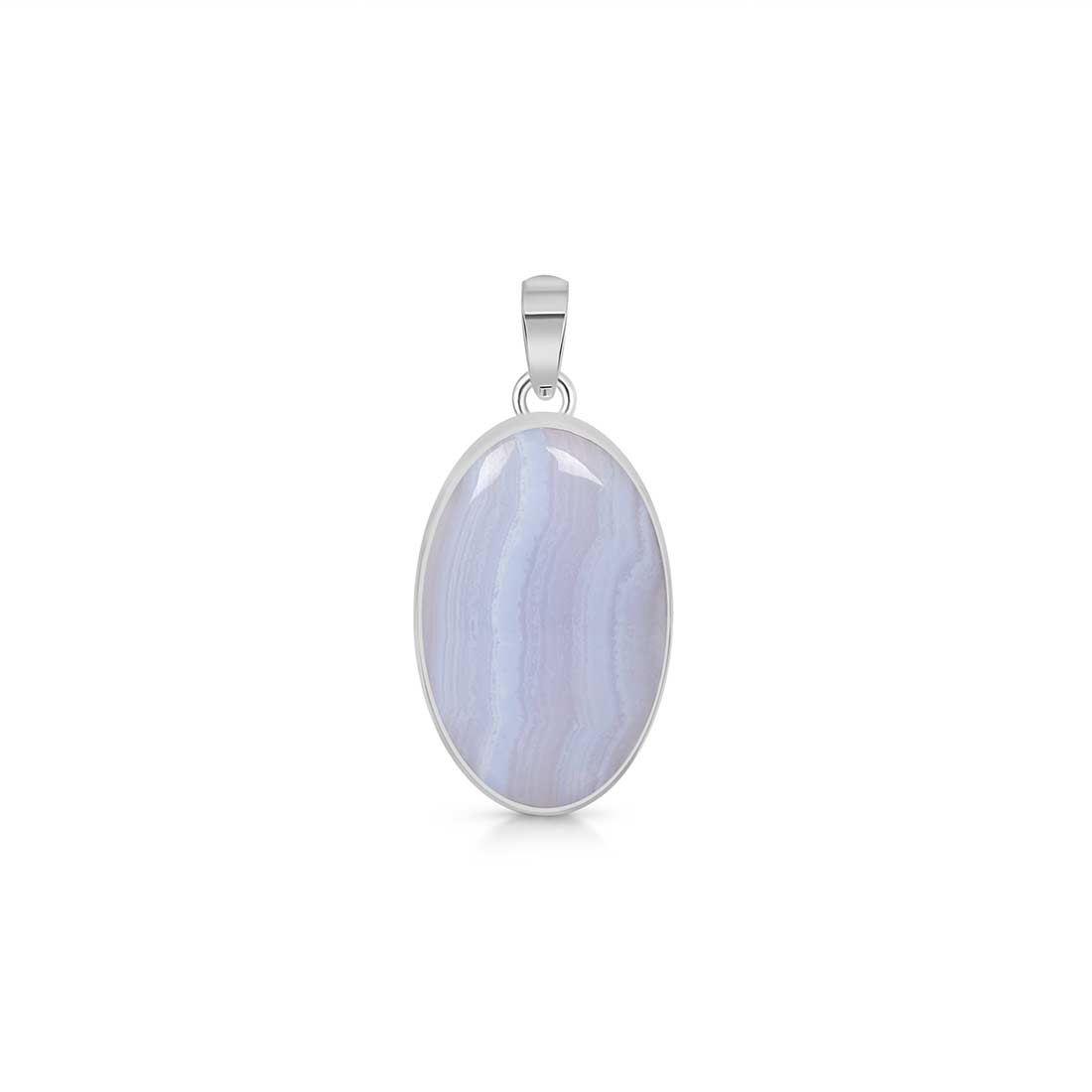 Blue Lace Agate Pendant-(BLA-P-13.)