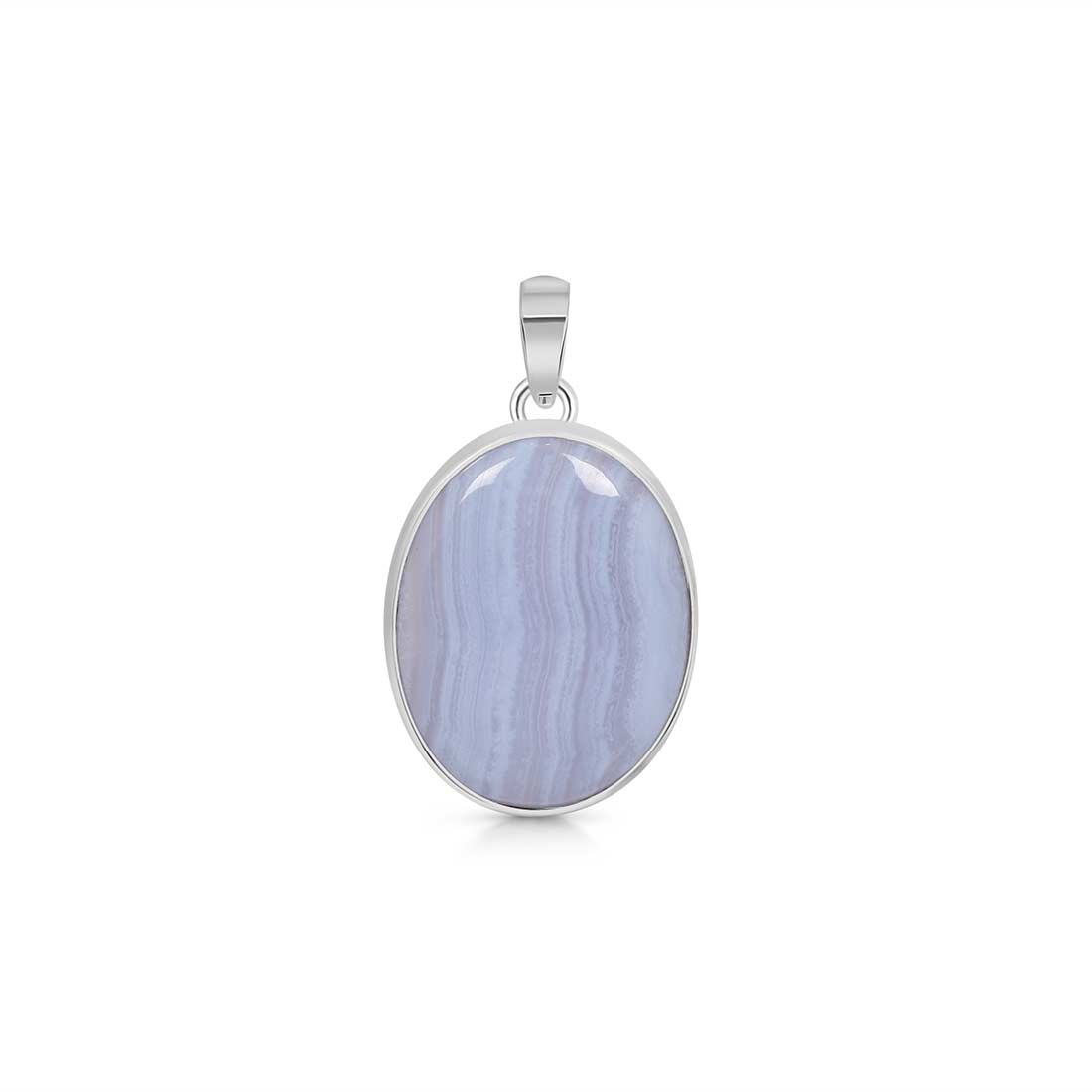 Blue Lace Agate Pendant-(BLA-P-17.)