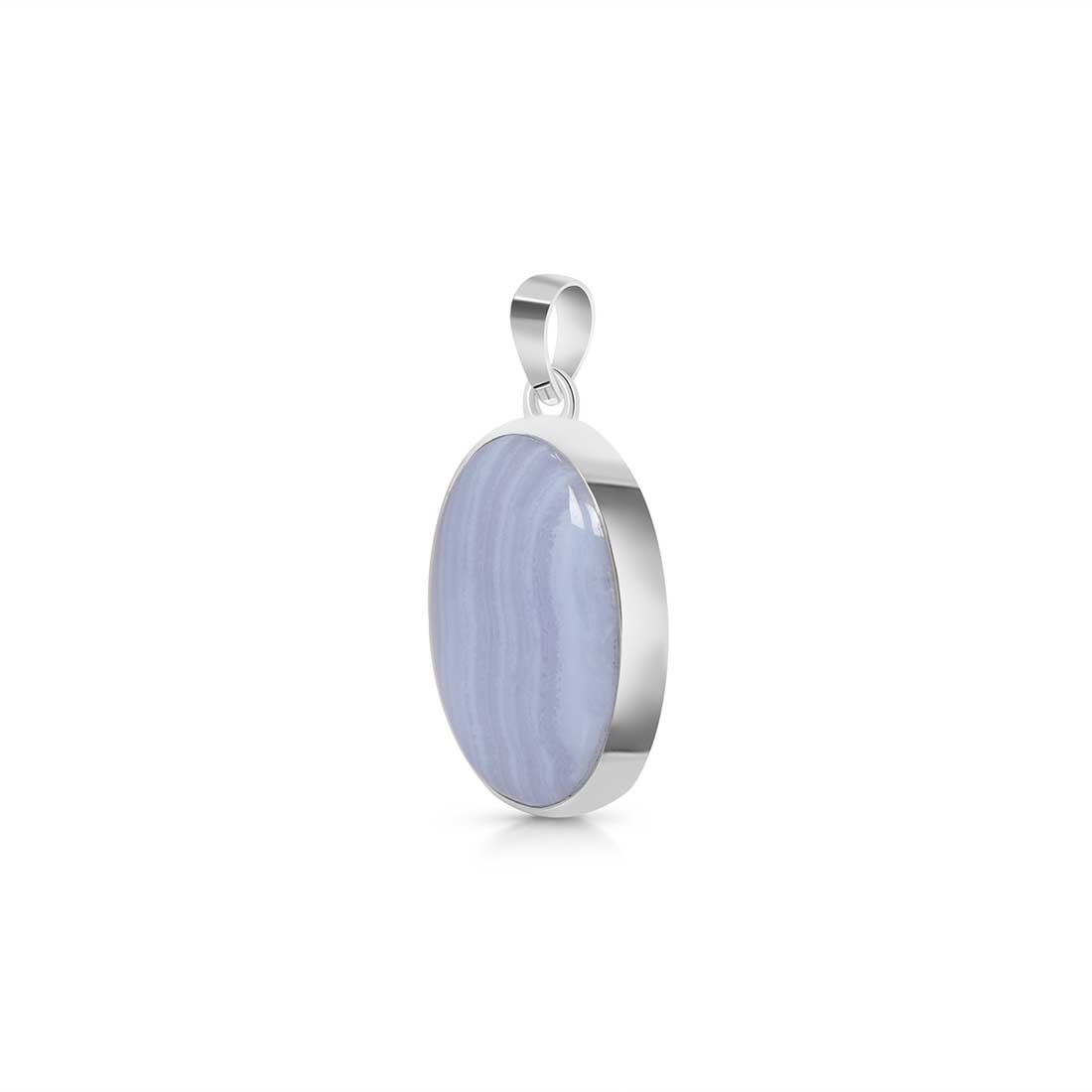 Blue Lace Agate Pendant-(BLA-P-17.)