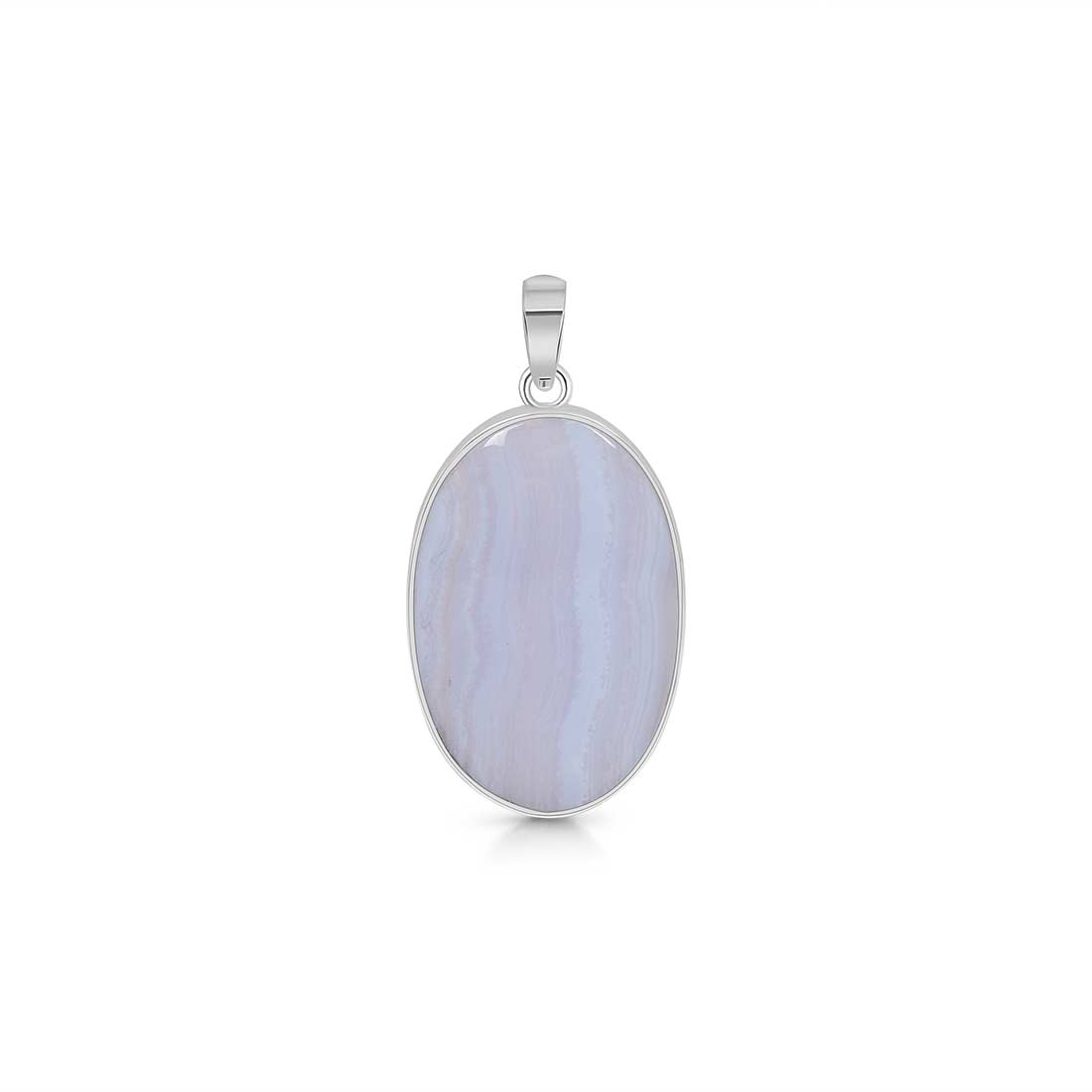 Blue Lace Agate Pendant-(BLA-P-19.)