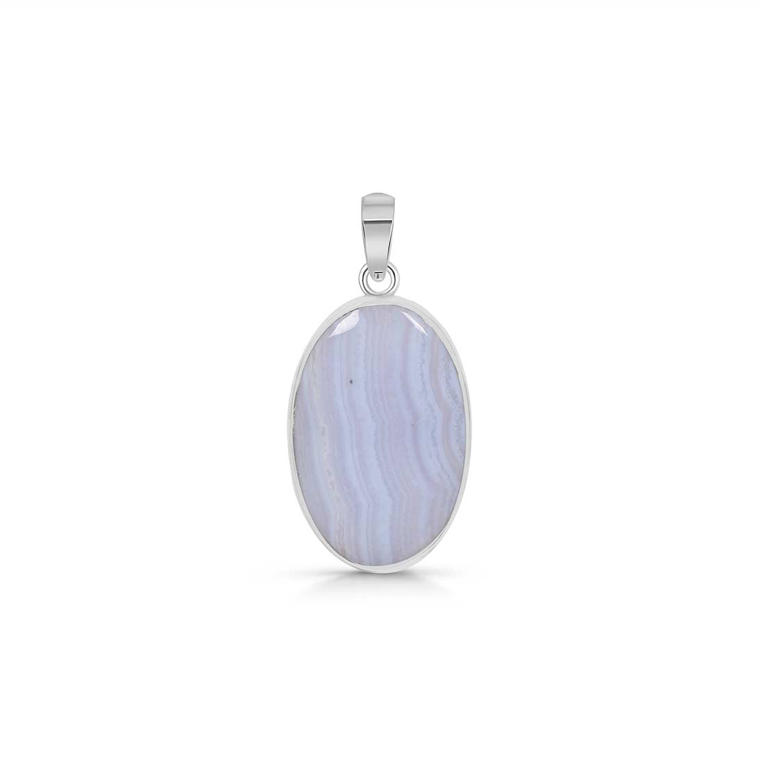 Blue Lace Agate Pendant-(BLA-P-2.)