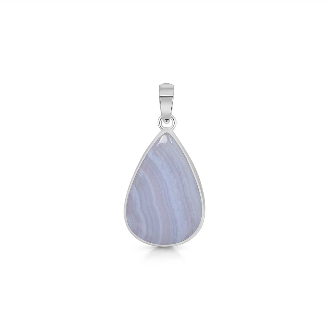 Blue Lace Agate Pendant-(BLA-P-23.)