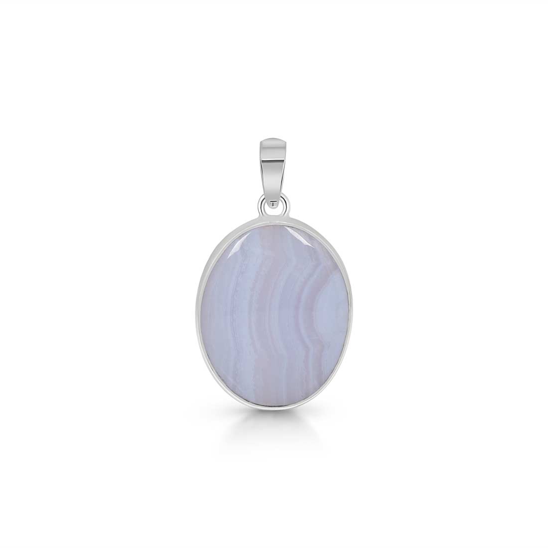 Blue Lace Agate Pendant-(BLA-P-26.)