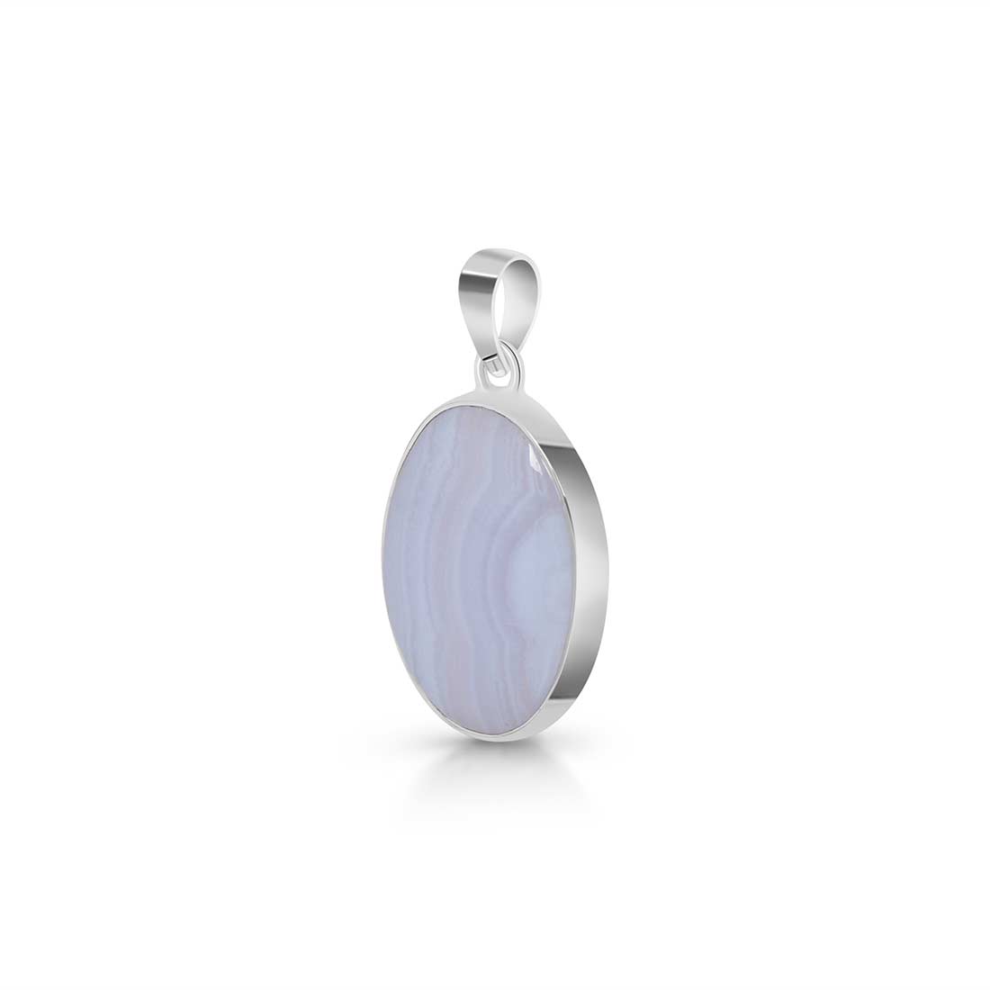 Blue Lace Agate Pendant-(BLA-P-26.)