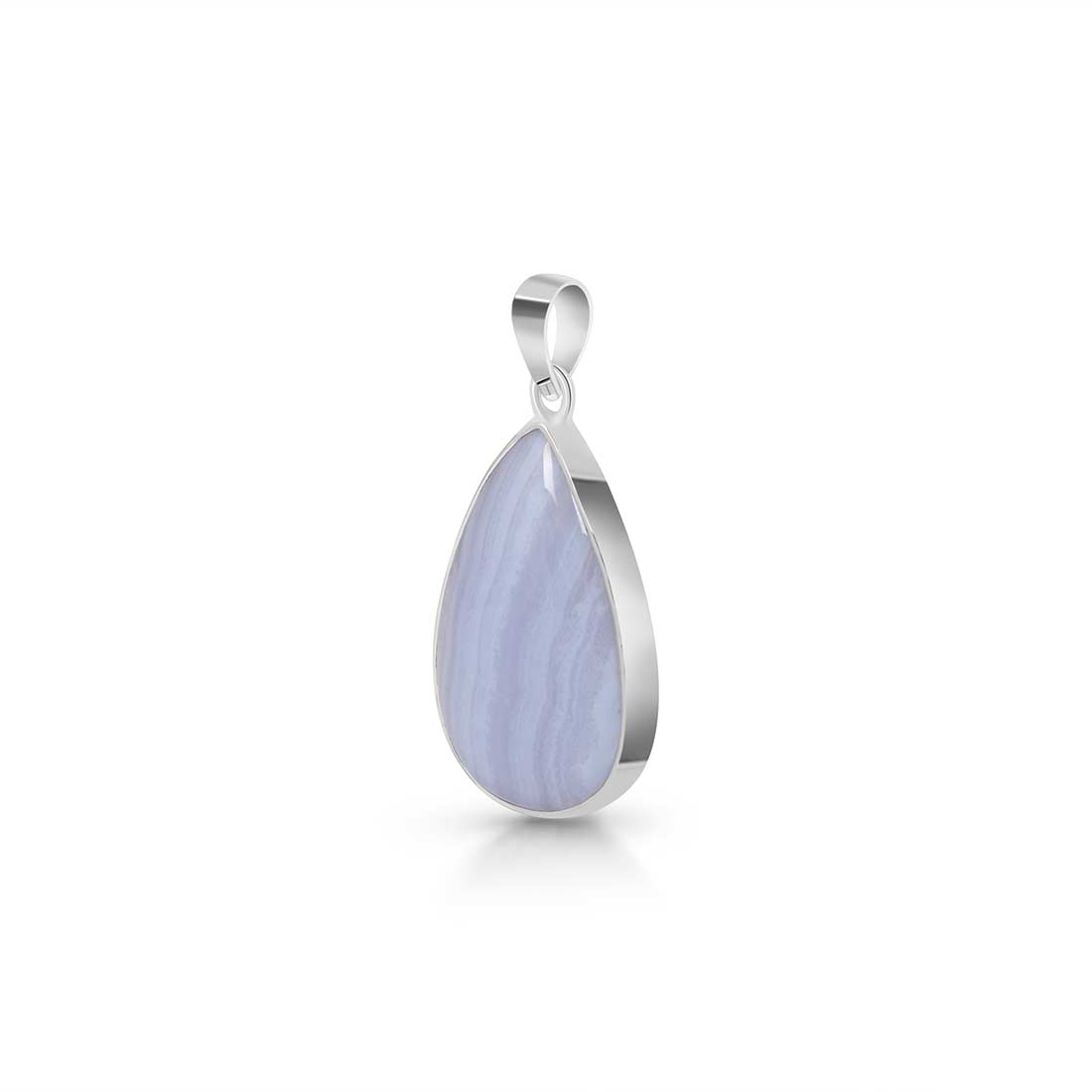 Blue Lace Agate Pendant-(BLA-P-27.)