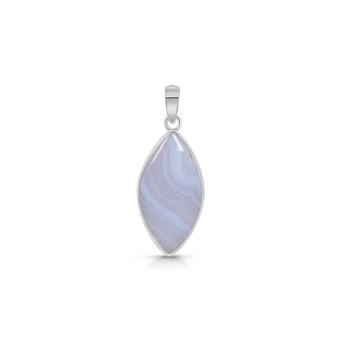 Blue Lace Agate Pendant-(BLA-P-3.)