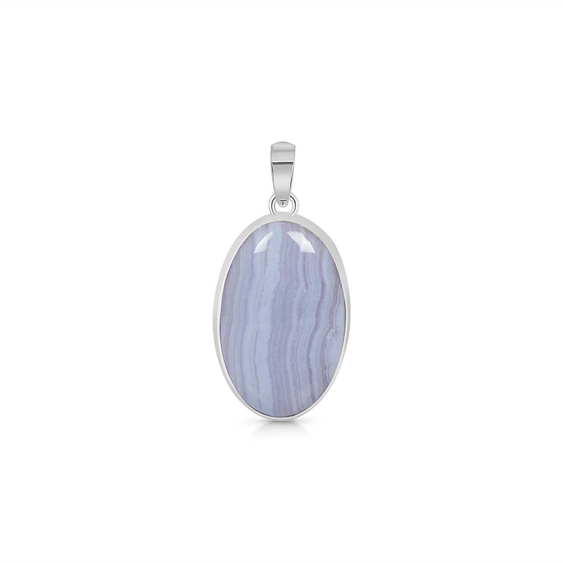 Blue Lace Agate Pendant-(BLA-P-30.)