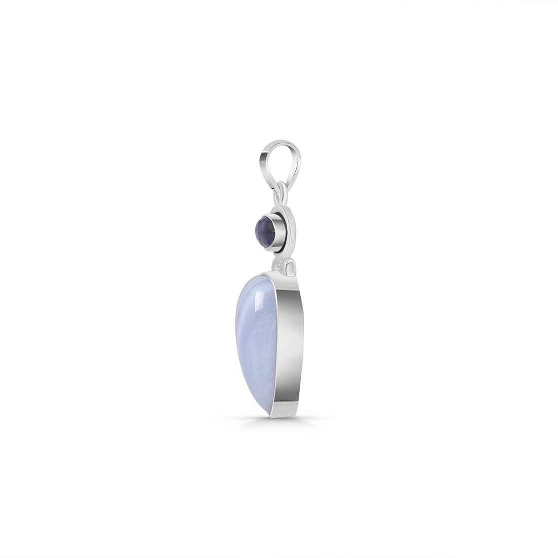 Blue Lace Agate Pendant-(BLA-P-33.)