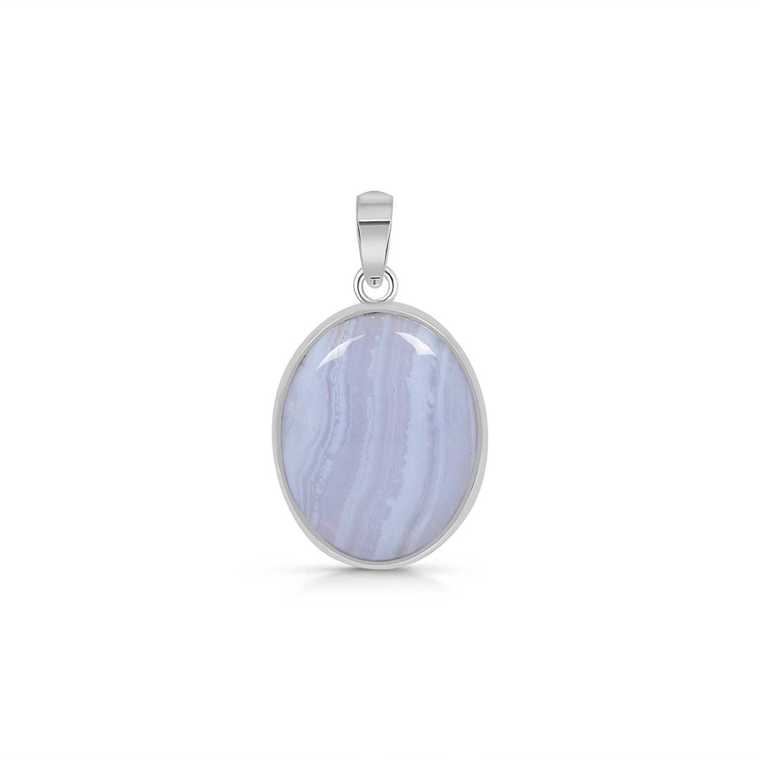 Blue Lace Agate Pendant-(BLA-P-4.)