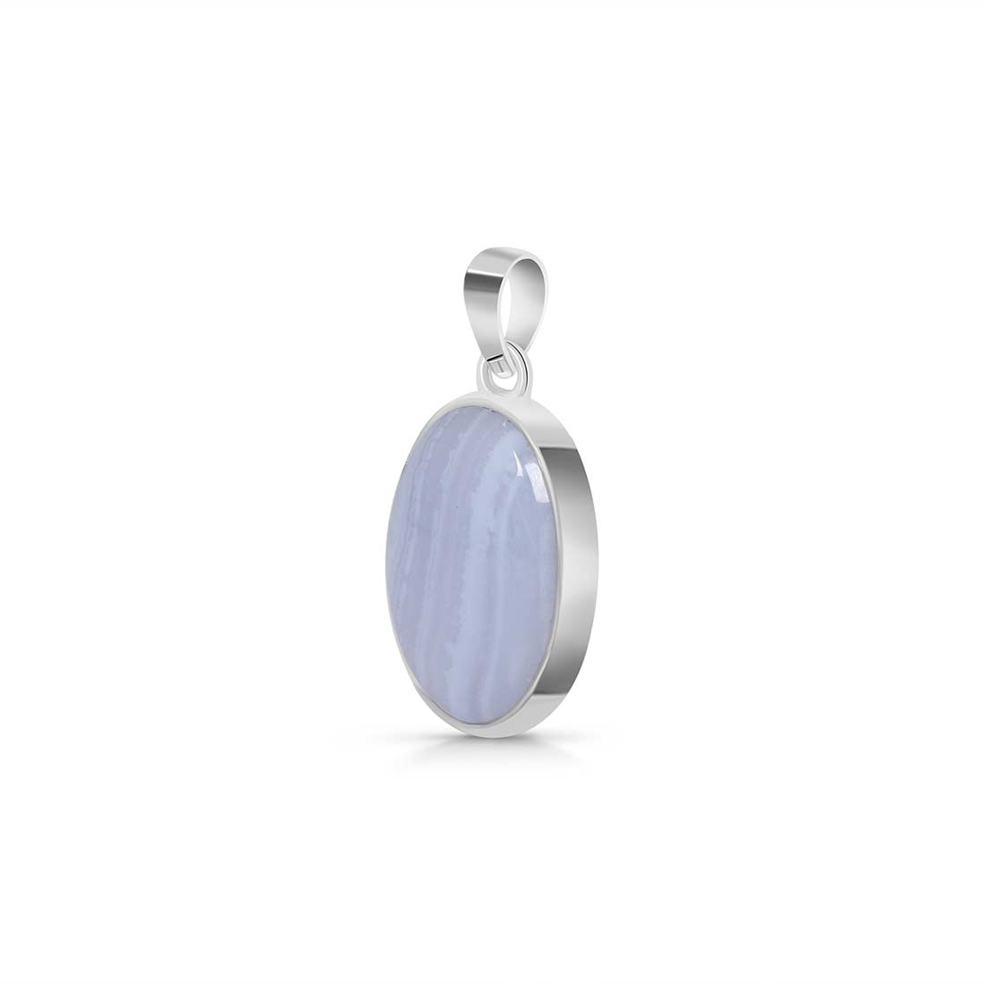 Blue Lace Agate Pendant-(BLA-P-4.)