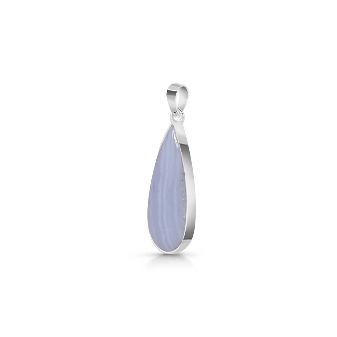 Blue Lace Agate Pendant-(BLA-P-7.)