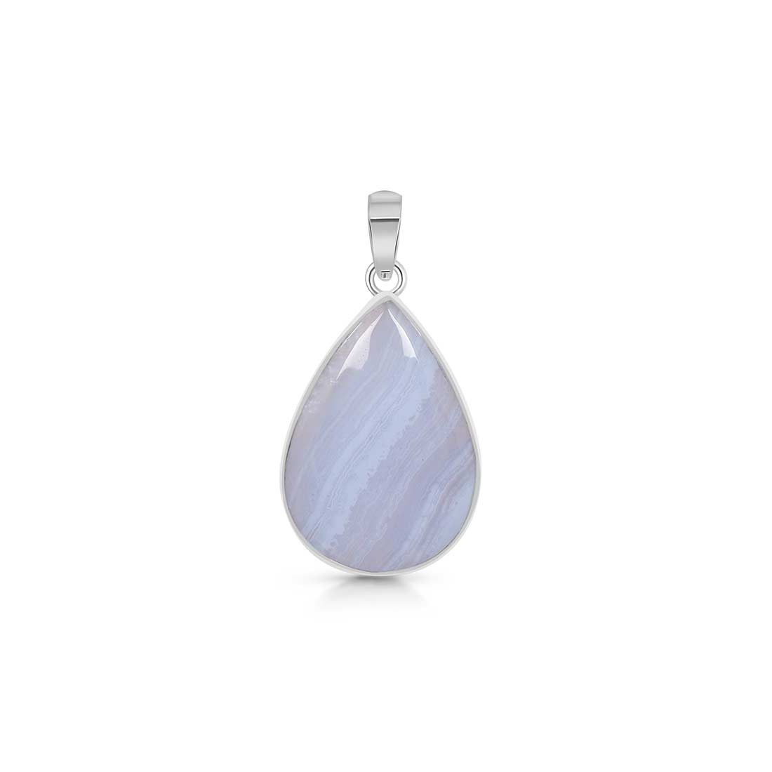 Blue Lace Agate Pendant-(BLA-P-8.)