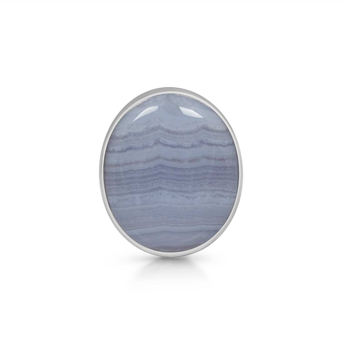 Blue Lace Agate Adjustable Ring-(BLA-R-11.)