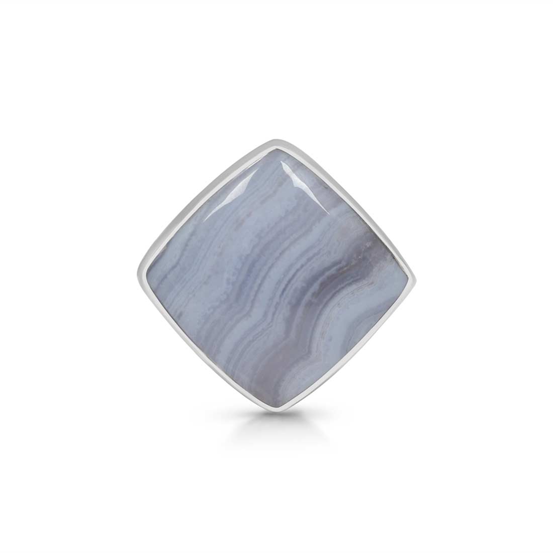 Blue Lace Agate Adjustable Ring-(BLA-R-12.)