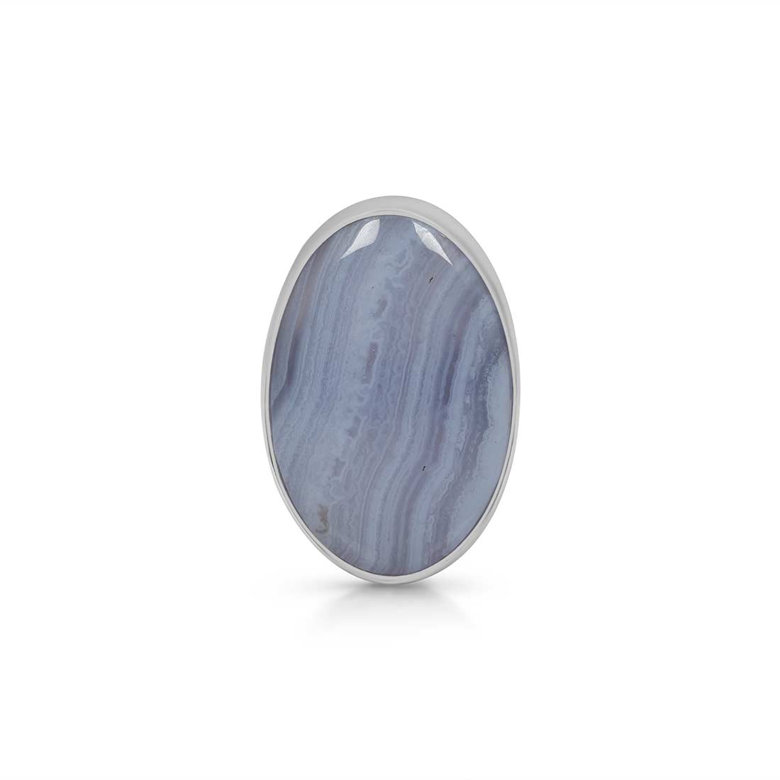 Blue Lace Agate Adjustable Ring-(BLA-R-14.)