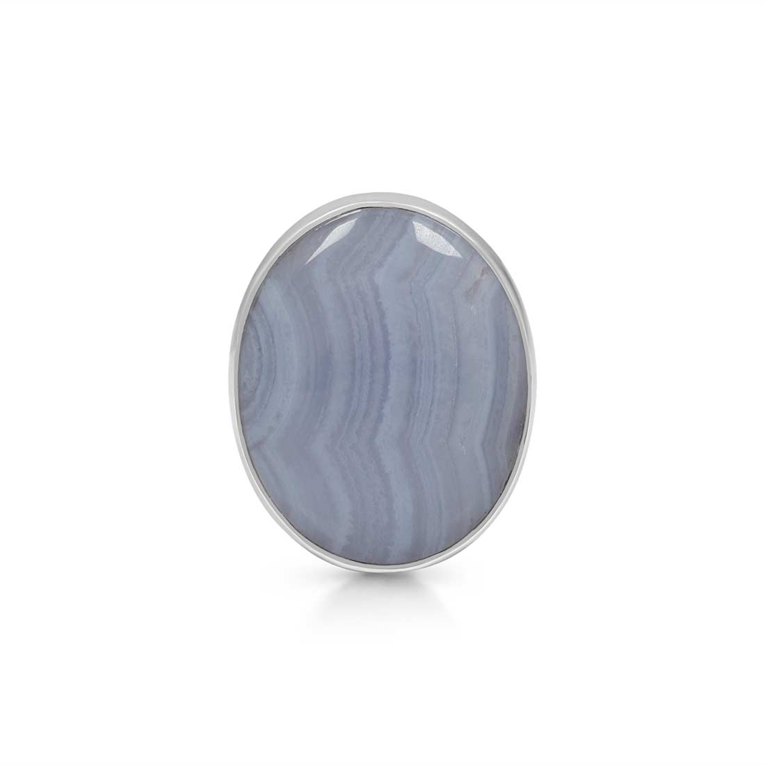 Blue Lace Agate Adjustable Ring-(BLA-R-18.)