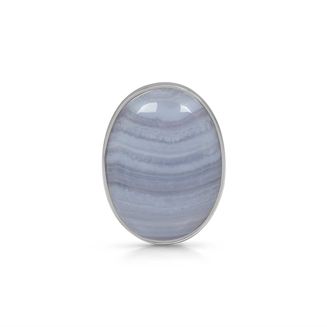 Blue Lace Agate Adjustable Ring-(BLA-R-2.)