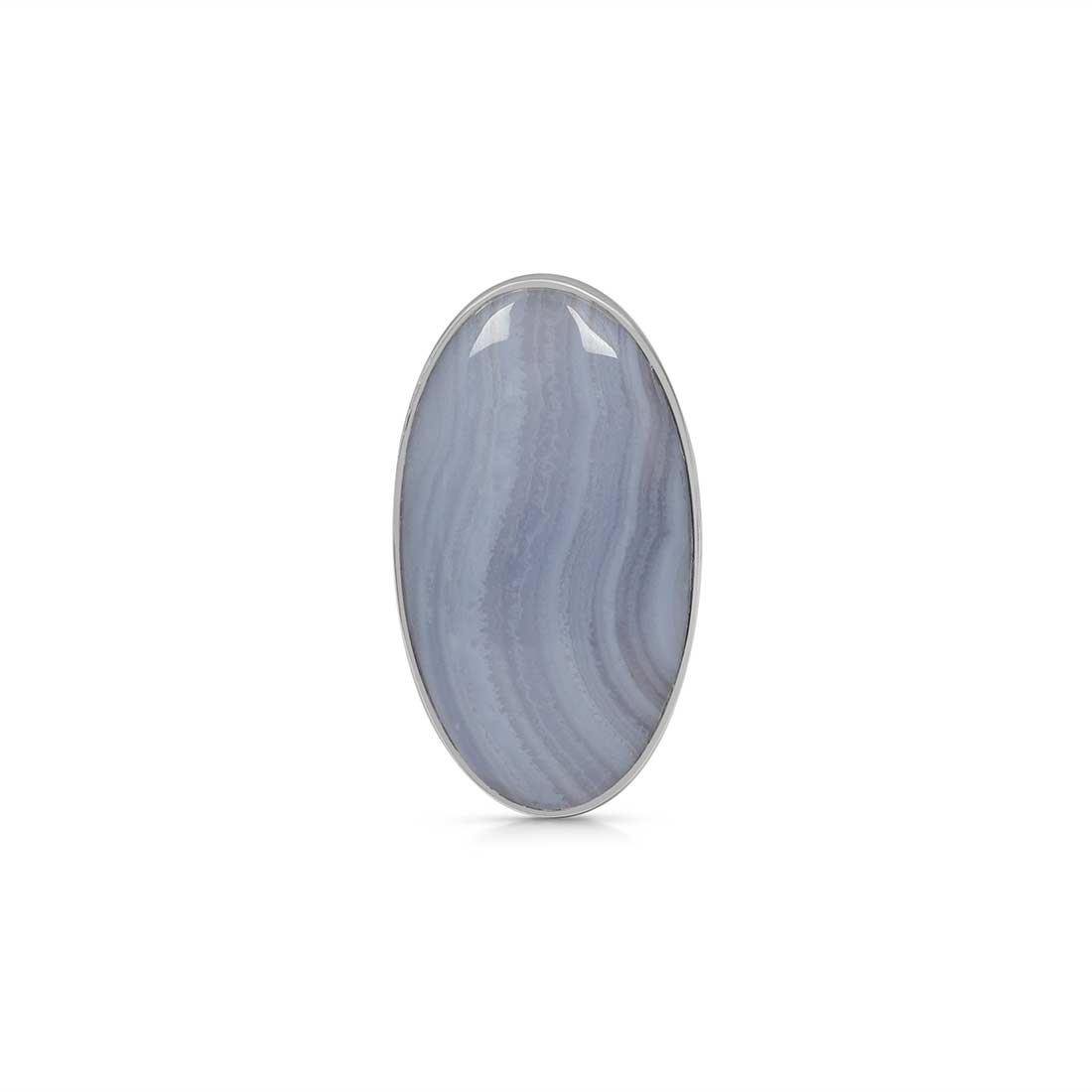 Blue Lace Agate Adjustable Ring-(BLA-R-21.)