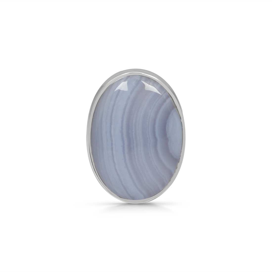 Blue Lace Agate Adjustable Ring-(BLA-R-22.)