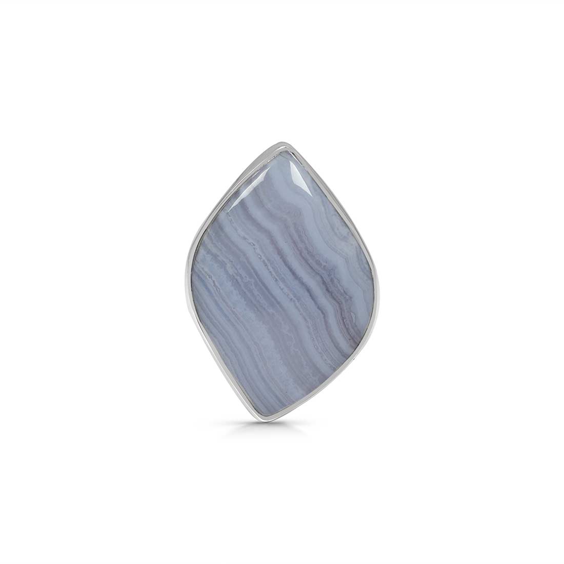 Blue Lace Agate Adjustable Ring-(BLA-R-24.)