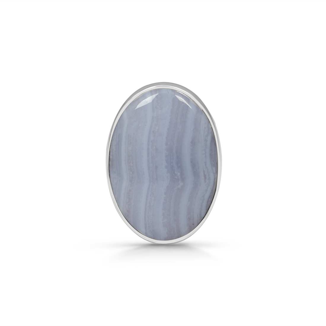 Blue Lace Agate Adjustable Ring-(BLA-R-25.)