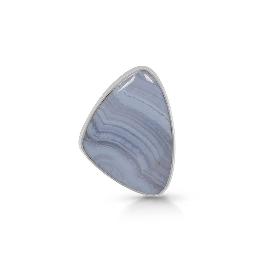 Blue Lace Agate Adjustable Ring-(BLA-R-26.)