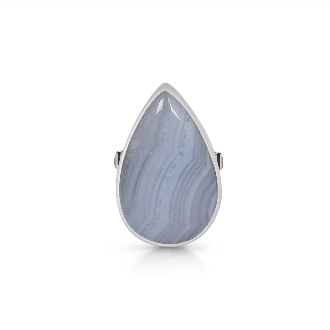 Blue Lace Agate Adjustable Ring-(BLA-R-29.)