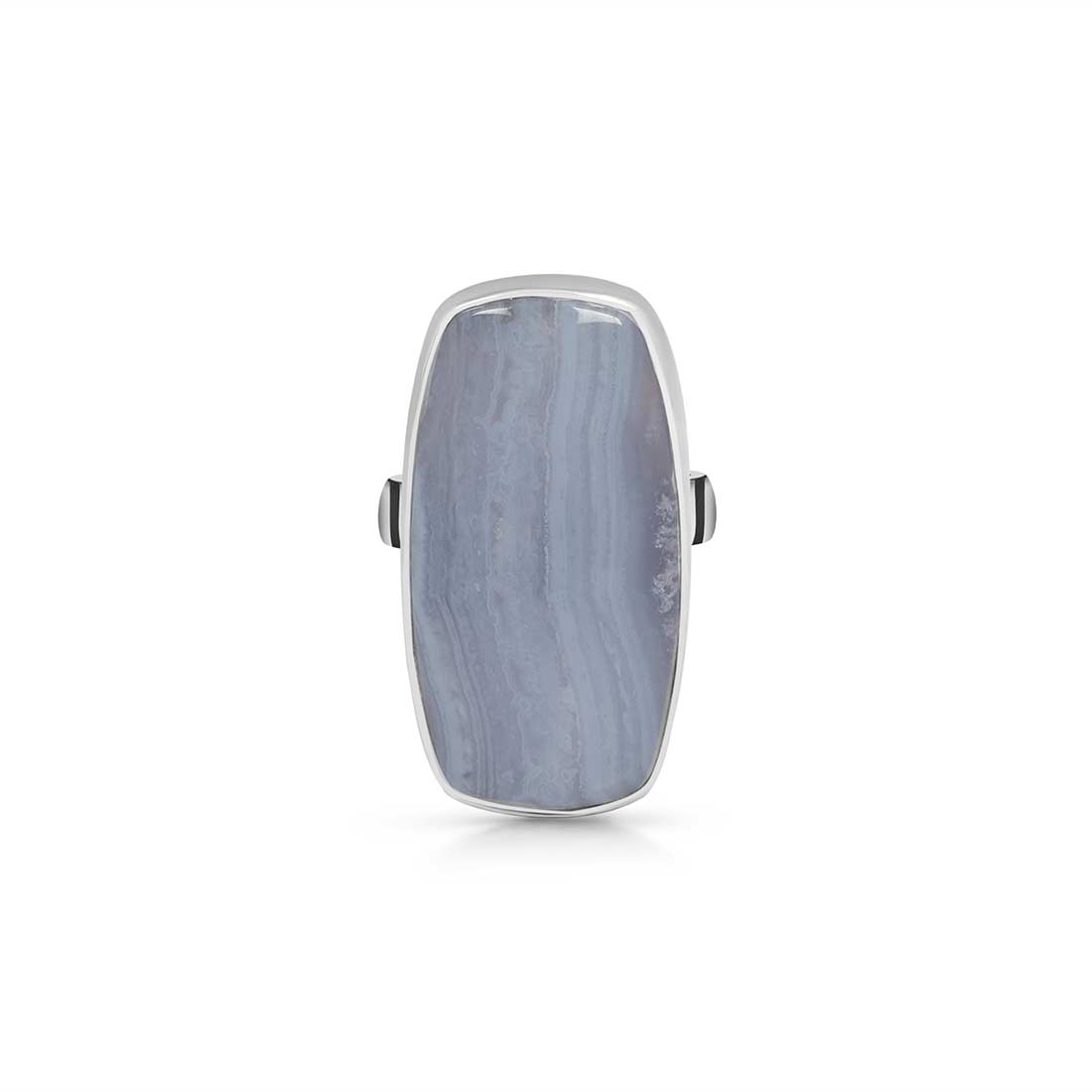 Blue Lace Agate Adjustable Ring-(BLA-R-3.)