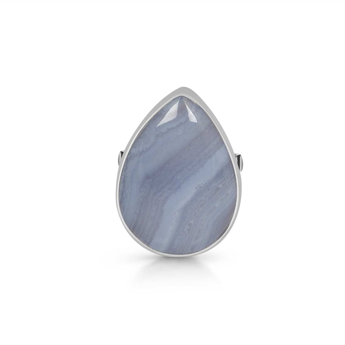 Blue Lace Agate Adjustable Ring-(BLA-R-30.)