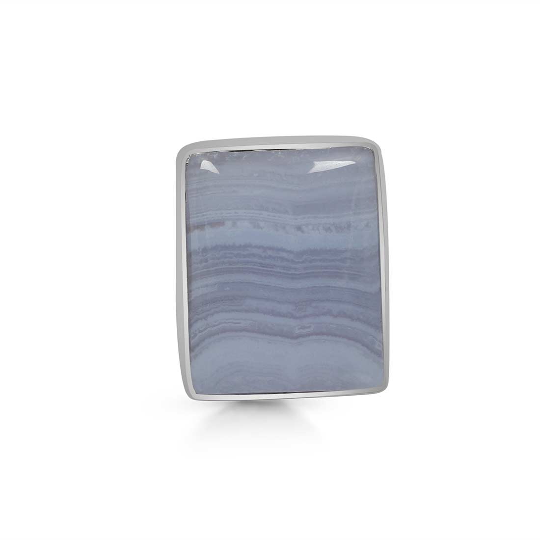 Blue Lace Agate Adjustable Ring-(BLA-R-31.)