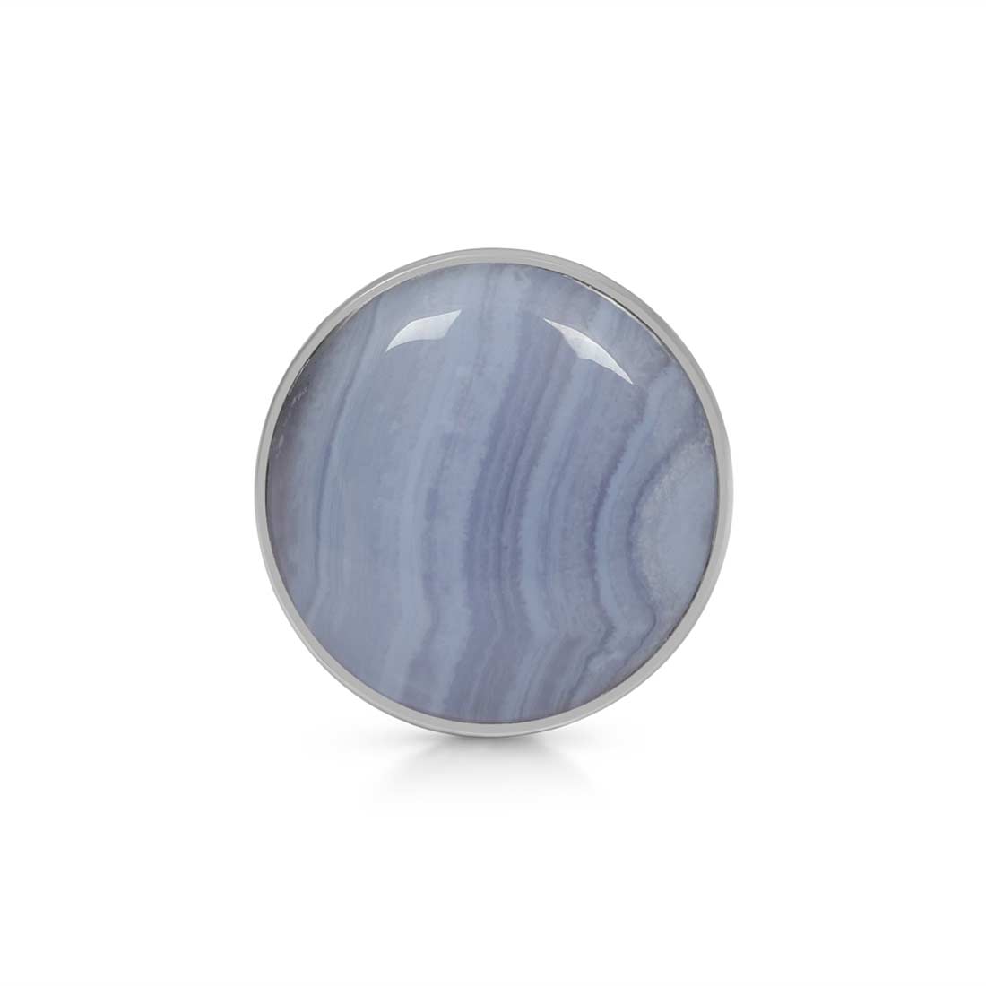 Blue Lace Agate Adjustable Ring-(BLA-R-34.)