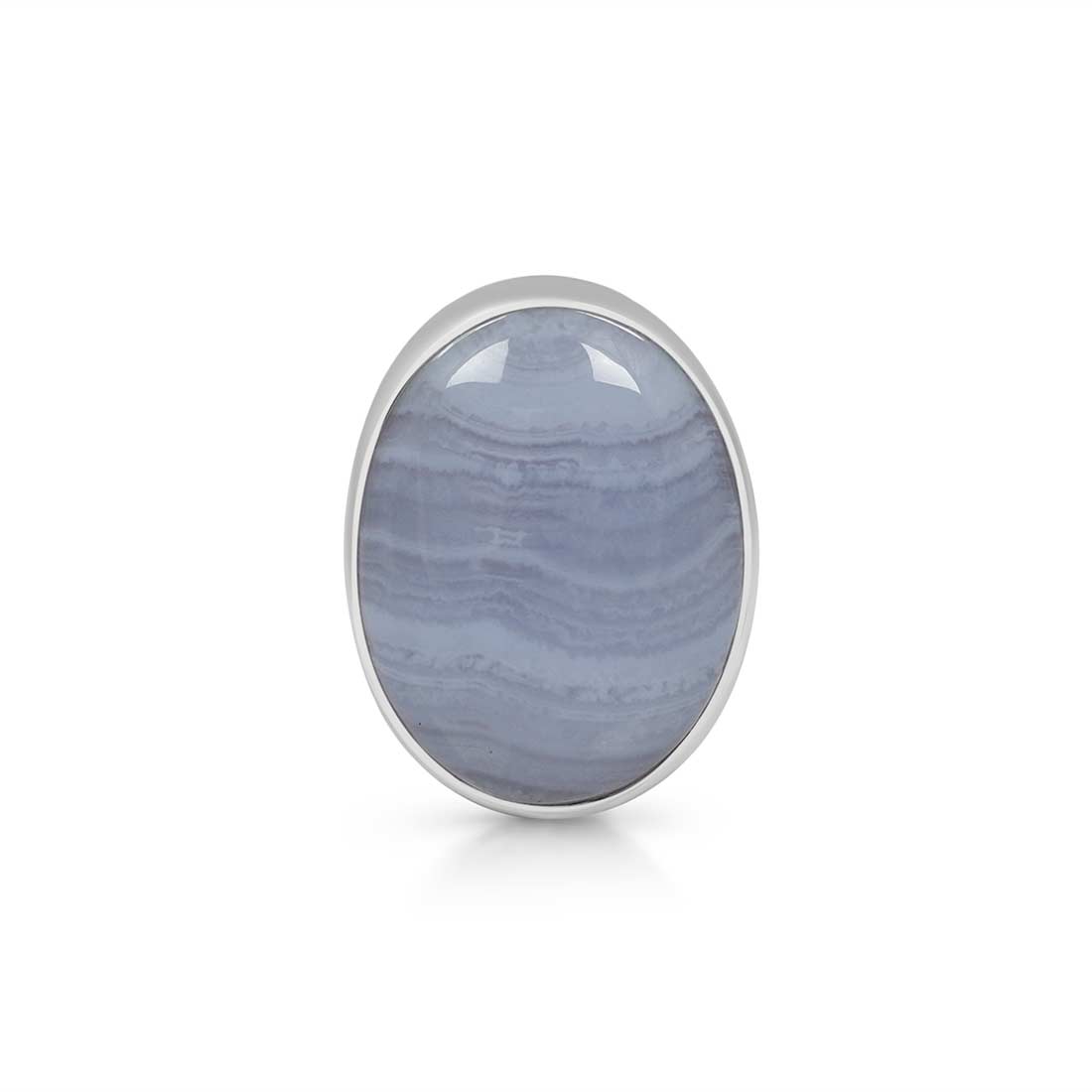 Blue Lace Agate Adjustable Ring-(BLA-R-7.)