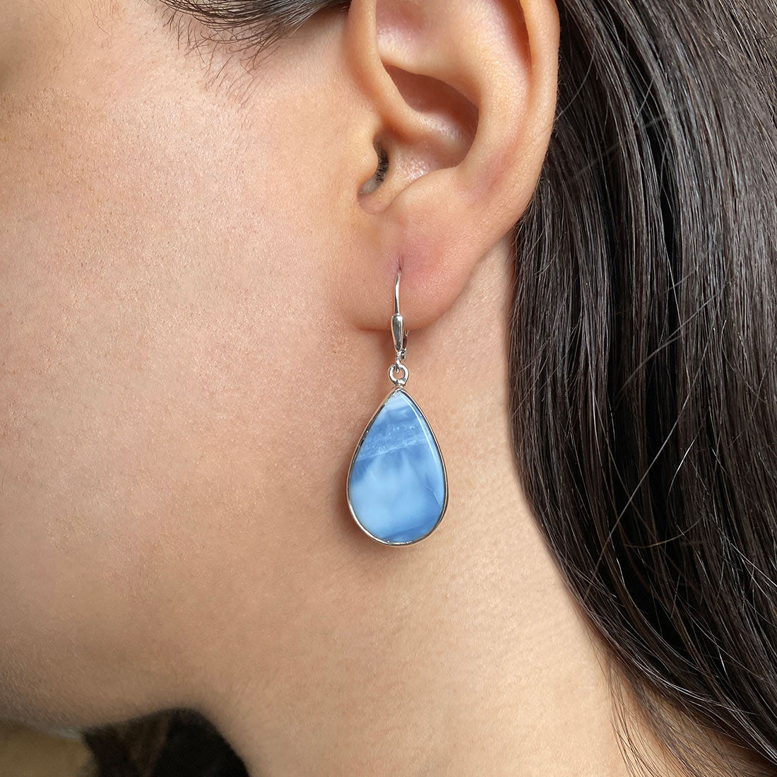 Blue Opal Earring-(BLO-E-1.)