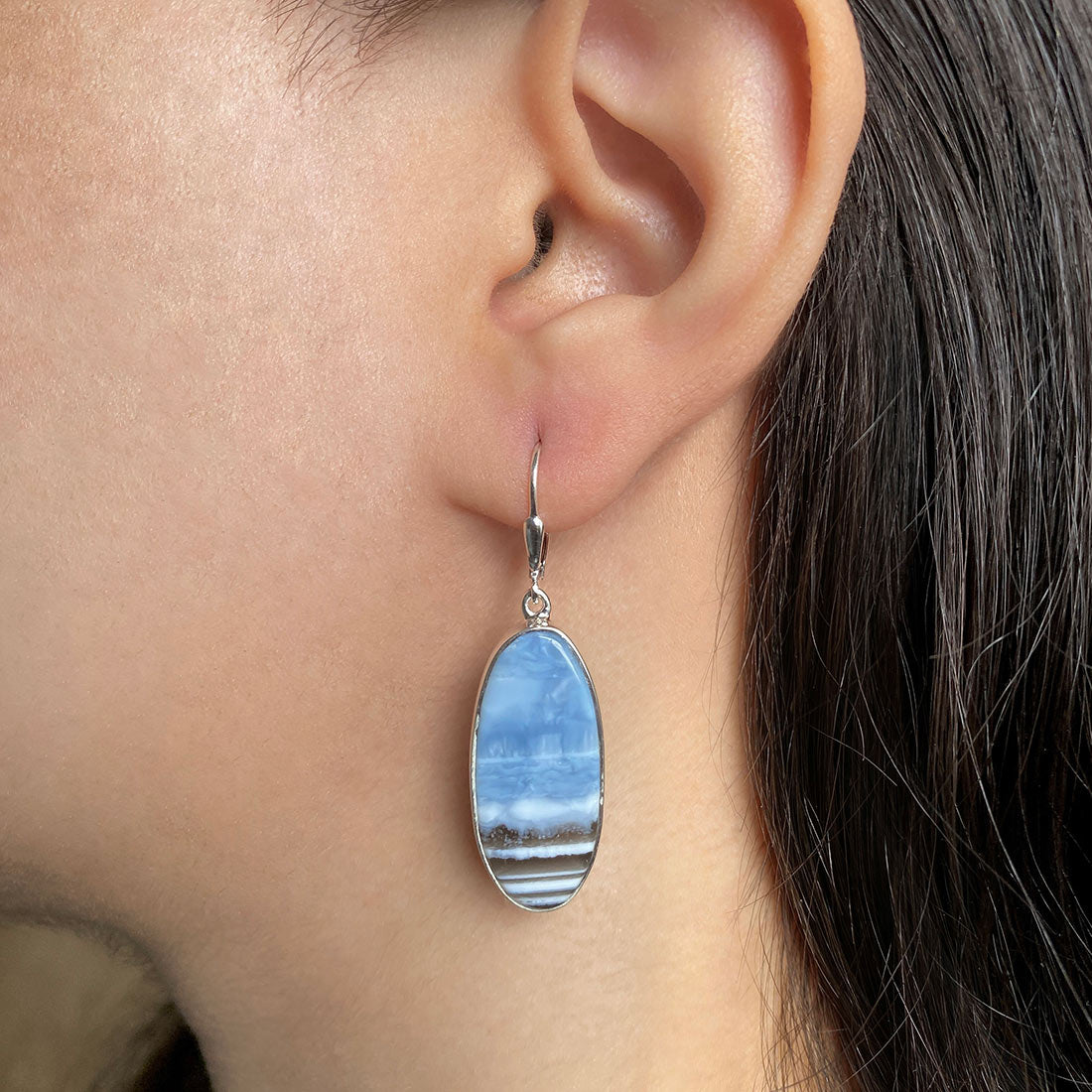 Blue Opal Earring-(BLO-E-12.)