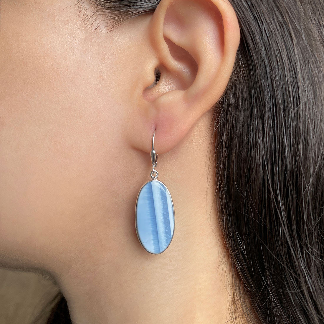 Blue Opal Earring-(BLO-E-13.)