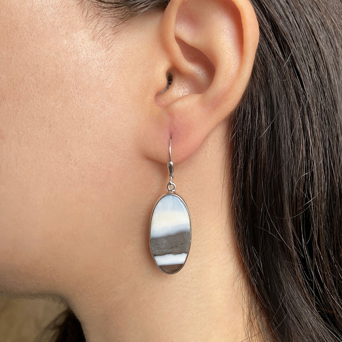 Blue Opal Earring-(BLO-E-18.)