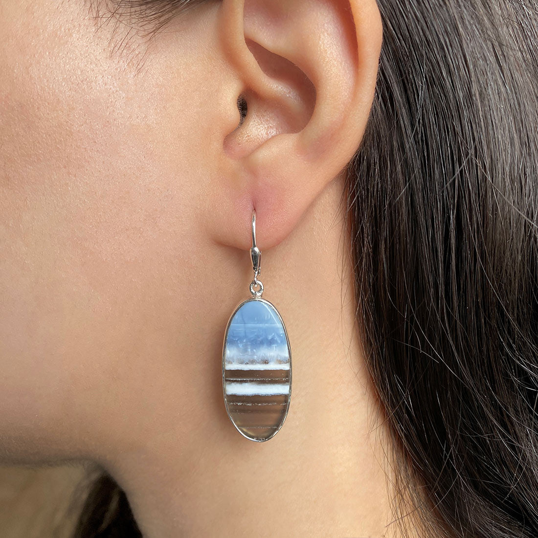 Blue Opal Earring-(BLO-E-20.)