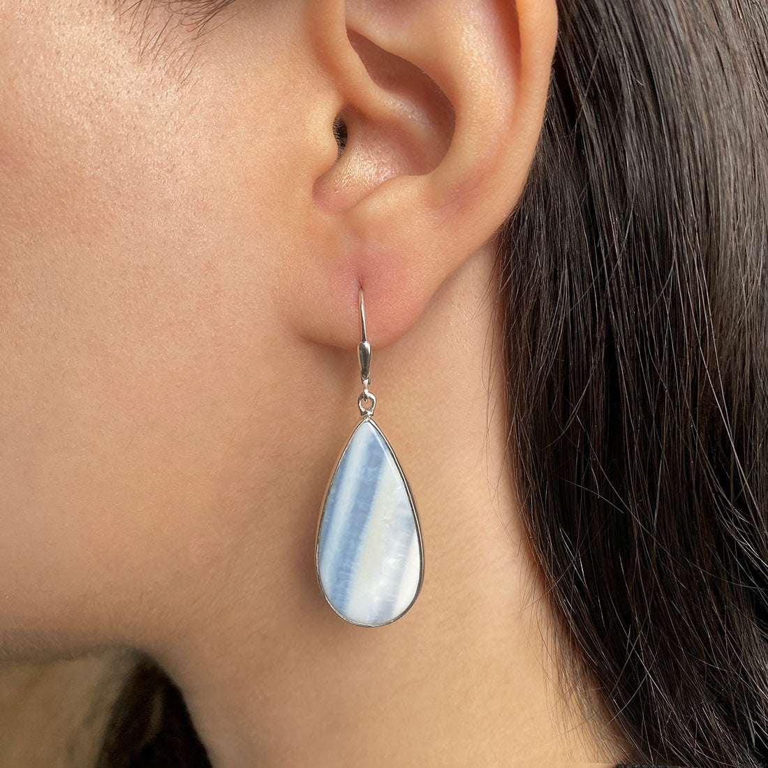 Blue Opal Earring-(BLO-E-21.)